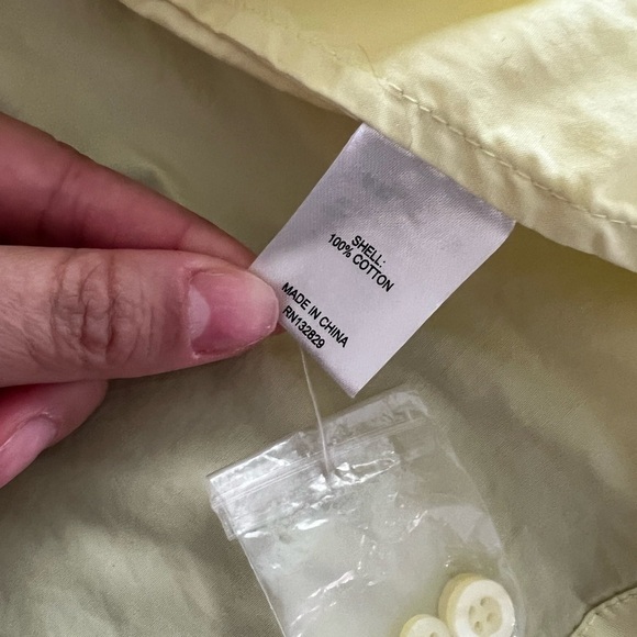 L'ACADEMIE Revolve Tory Button Down Poplin Shirt in Cornsilk Sz M - Picture 6 of 6